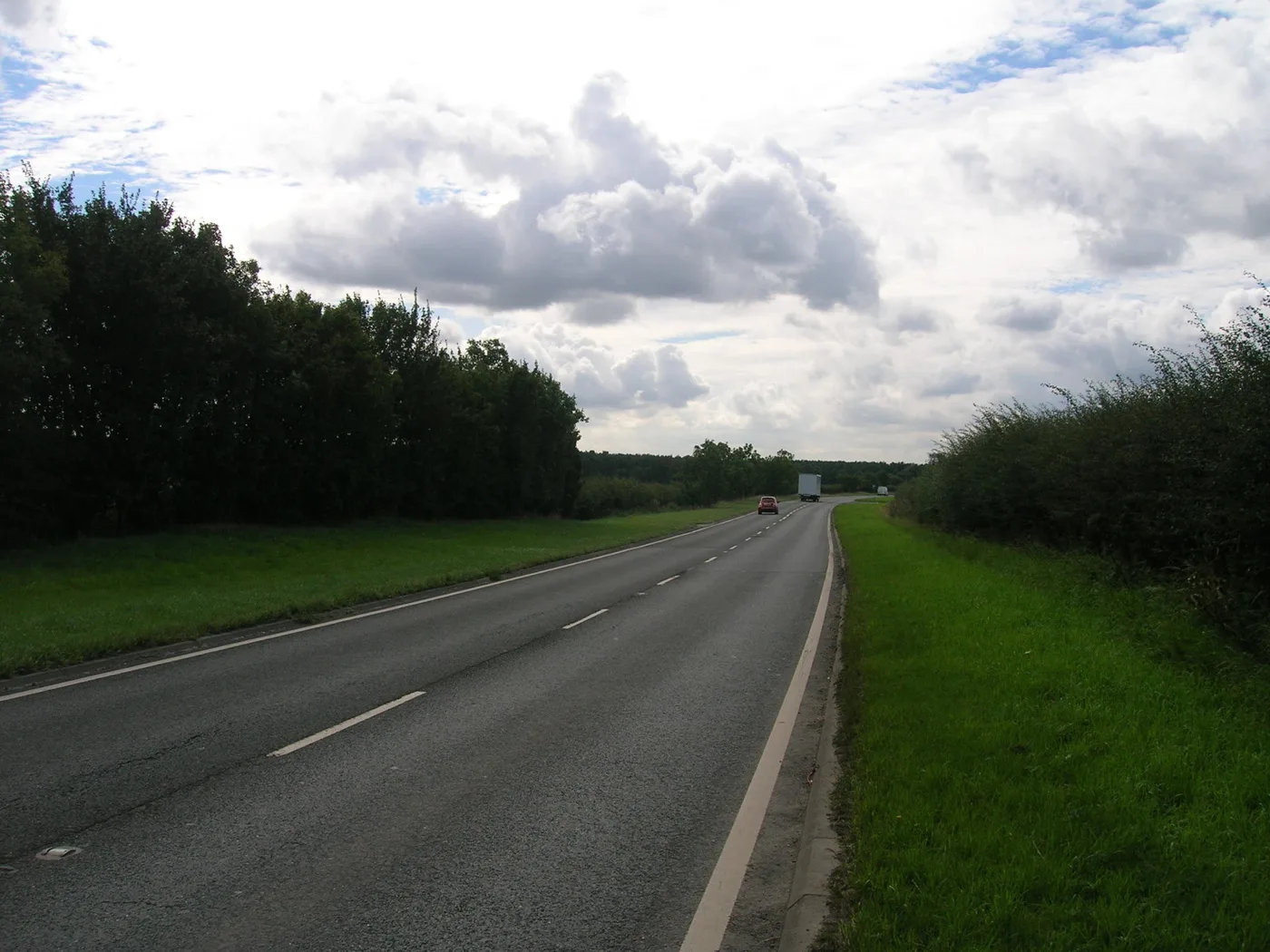 The A19 south of Escrick, heading towards Selby