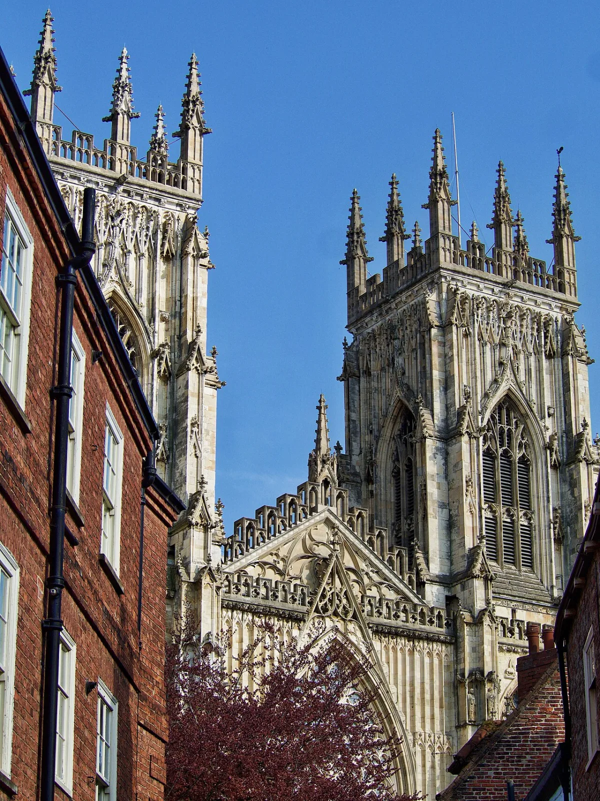 The west towers of York Minster from Precentors Court