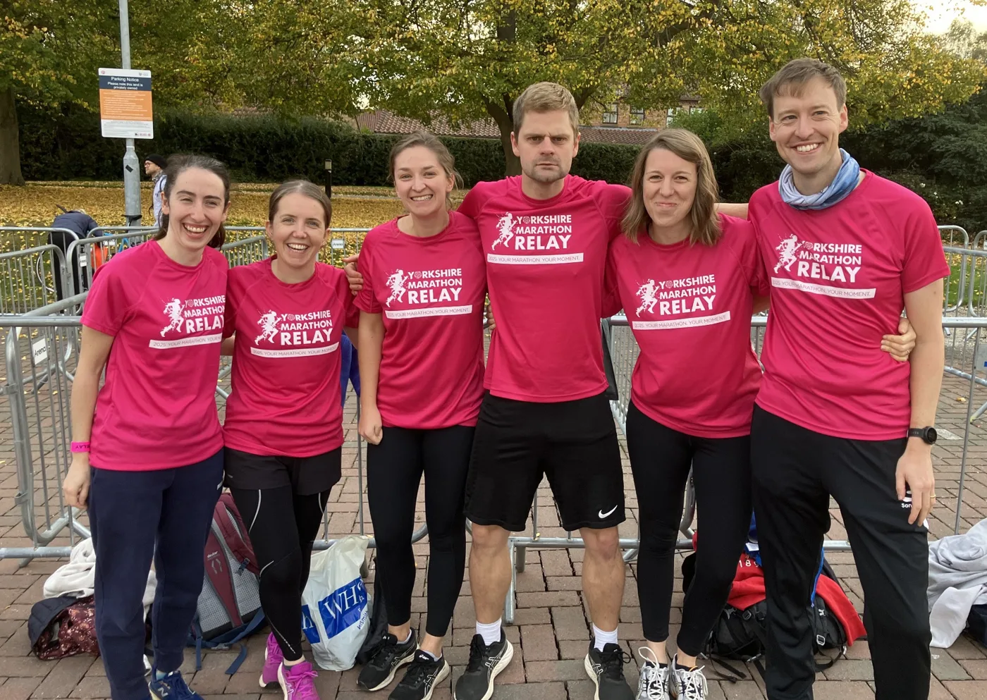 York Foodbank's relay team in Yorkshire Marathon Relay shirts at last year's race