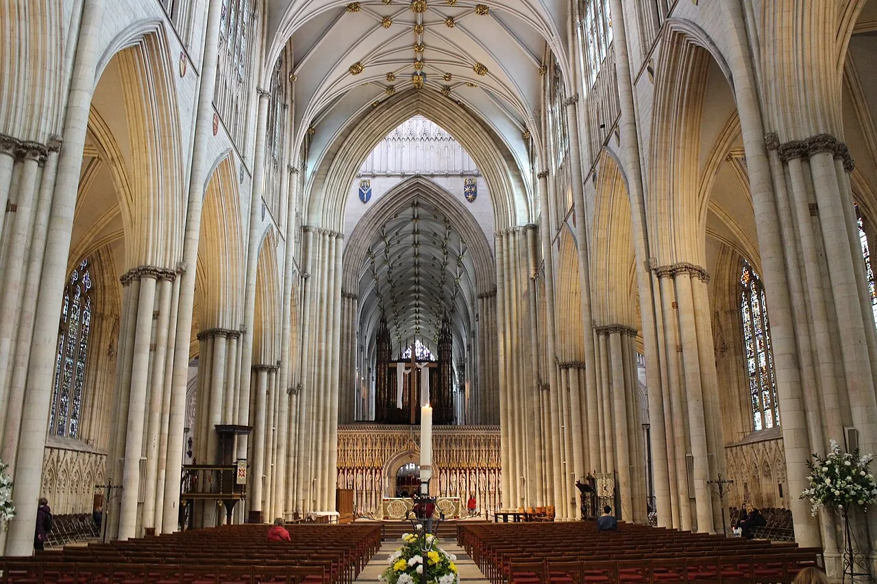 The Nave of York Minster, one of the spaces used for the Christmas Tree Festival