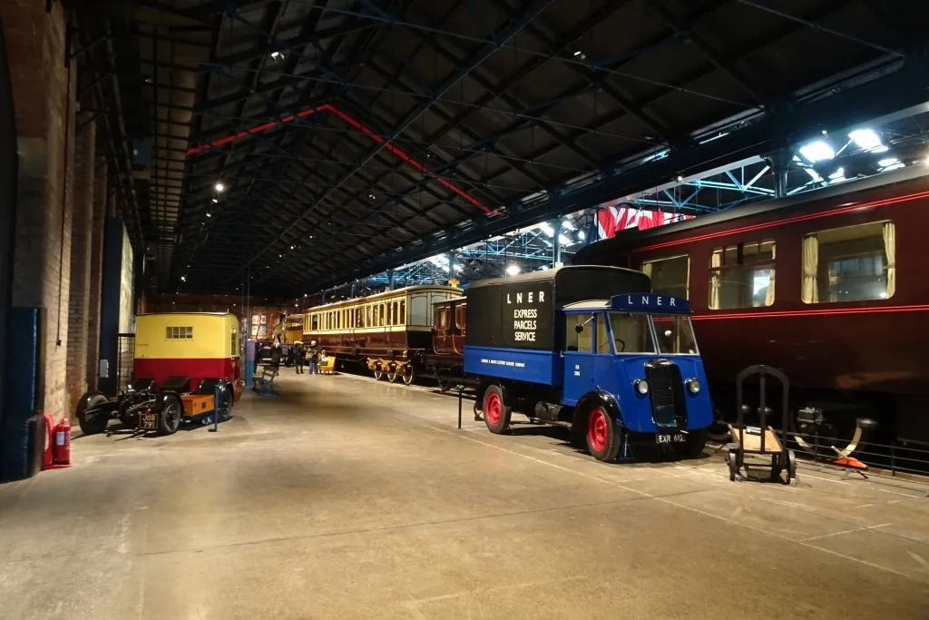 Station Hall at the National Railway Museum, York, where the Father Christmas carriage is on Platform 6