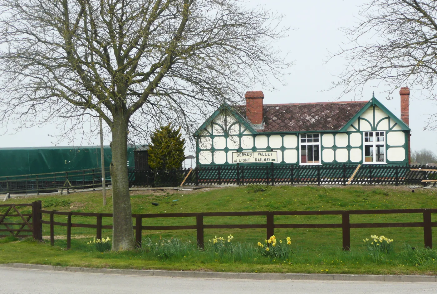 The station on the Derwent Valley Light Railway at Murton Park, where the Christmas event starts with a train ride